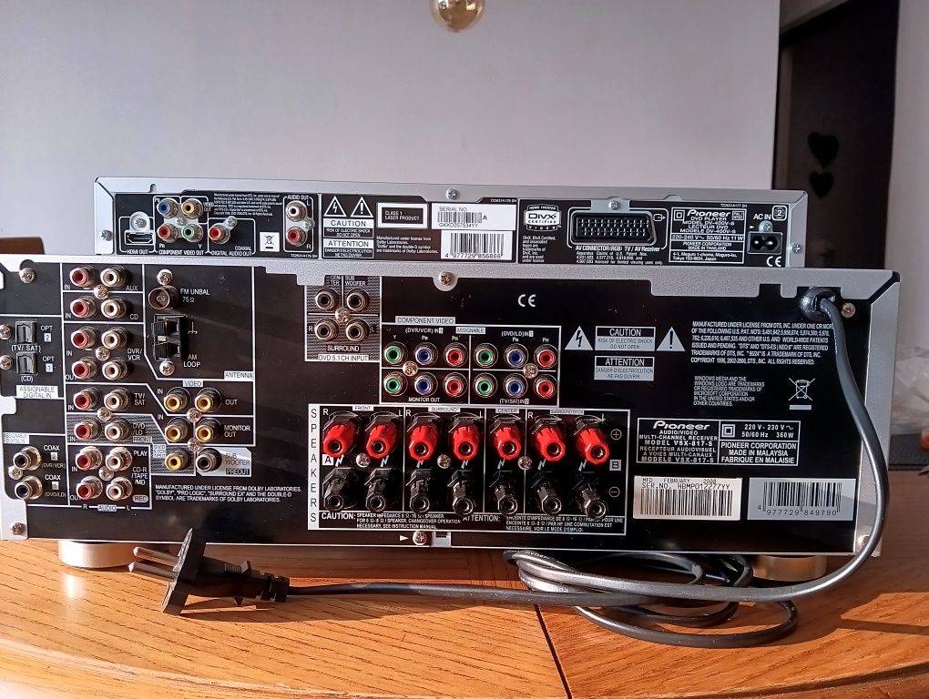 Amplituner Pioneer VSX-817 + DVD PLAYER DV-400V