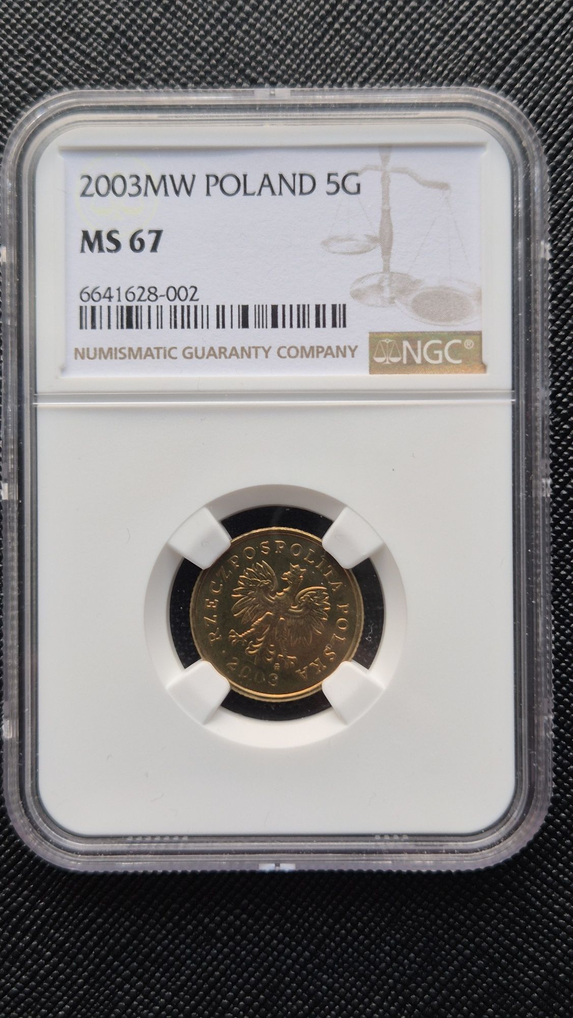 5 groszy 2003 NGC MS67 Top Pop