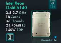 Процесор Intel Xeon Gold 6140 [2.3‑3.7 ГГц / 18 ядер] LGA3647