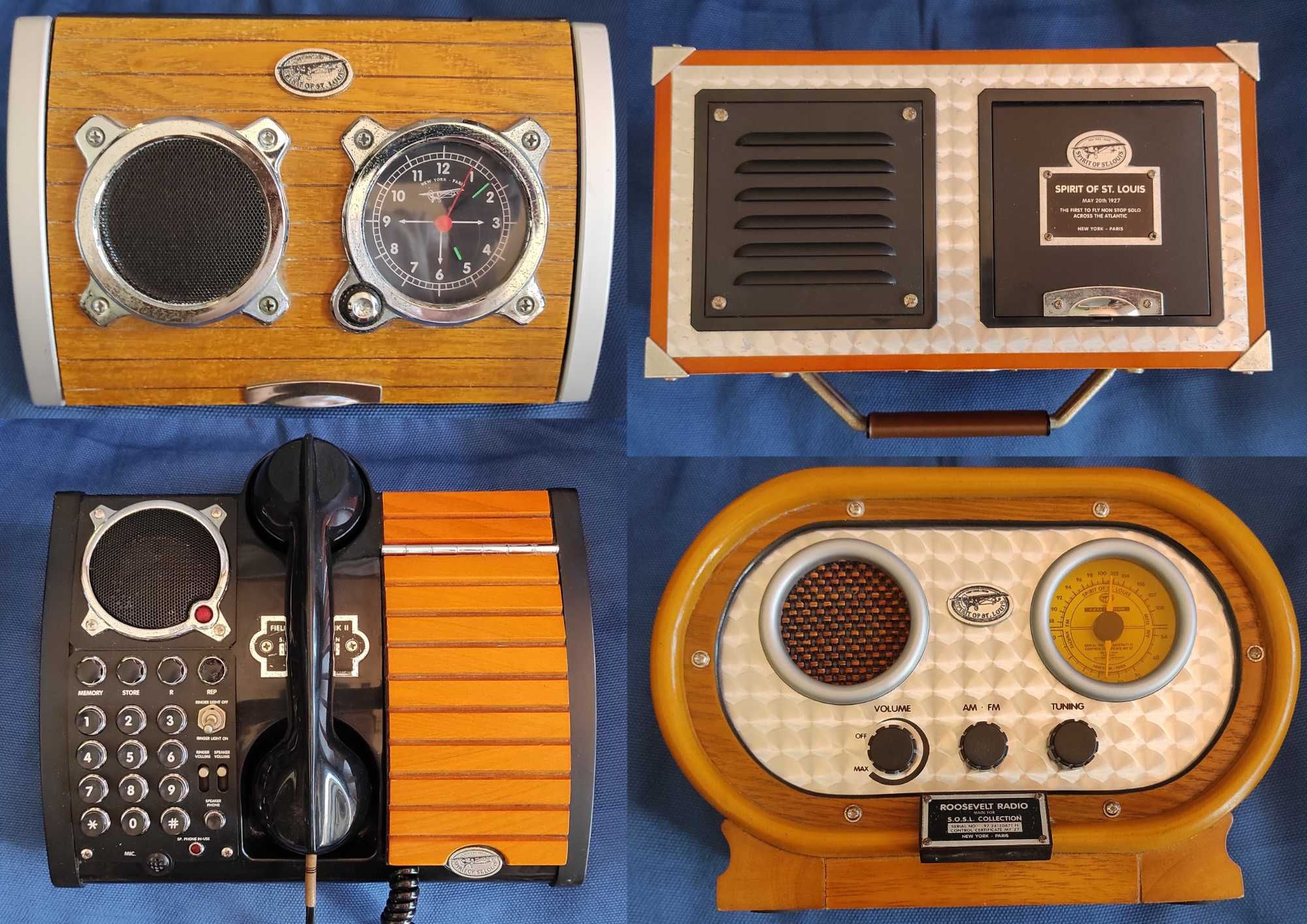 KIT 4 peças - 3 rádios + 1 Telefone SPIRIT OF ST. LOUIS