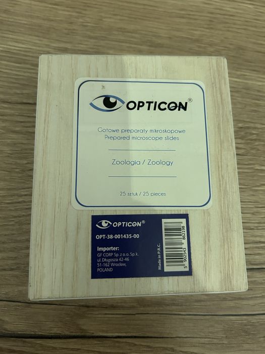 Preparaty do mikroskopu - Zoologia 25szt