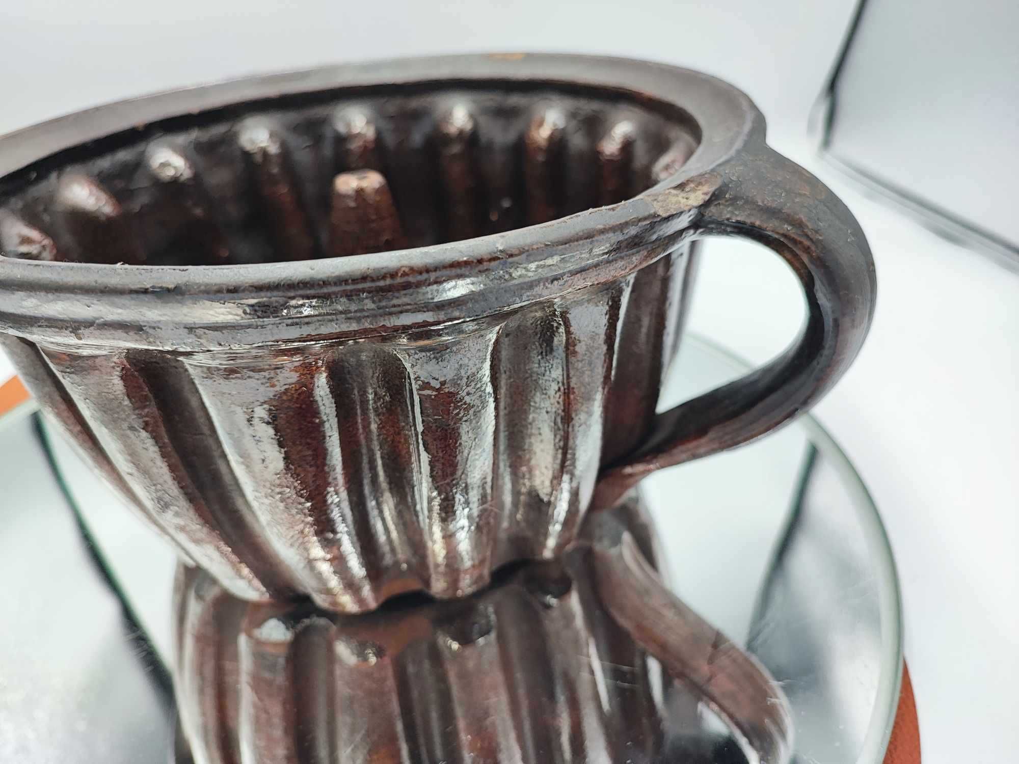 Przedwojenna ceramiczna forma na babkę,ciasto