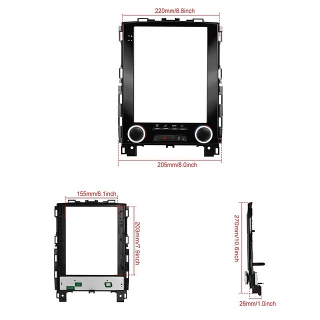 Rádio vertical 9,7" Android Renault Megane 2018-21 GPS Carplay Wi-Fi