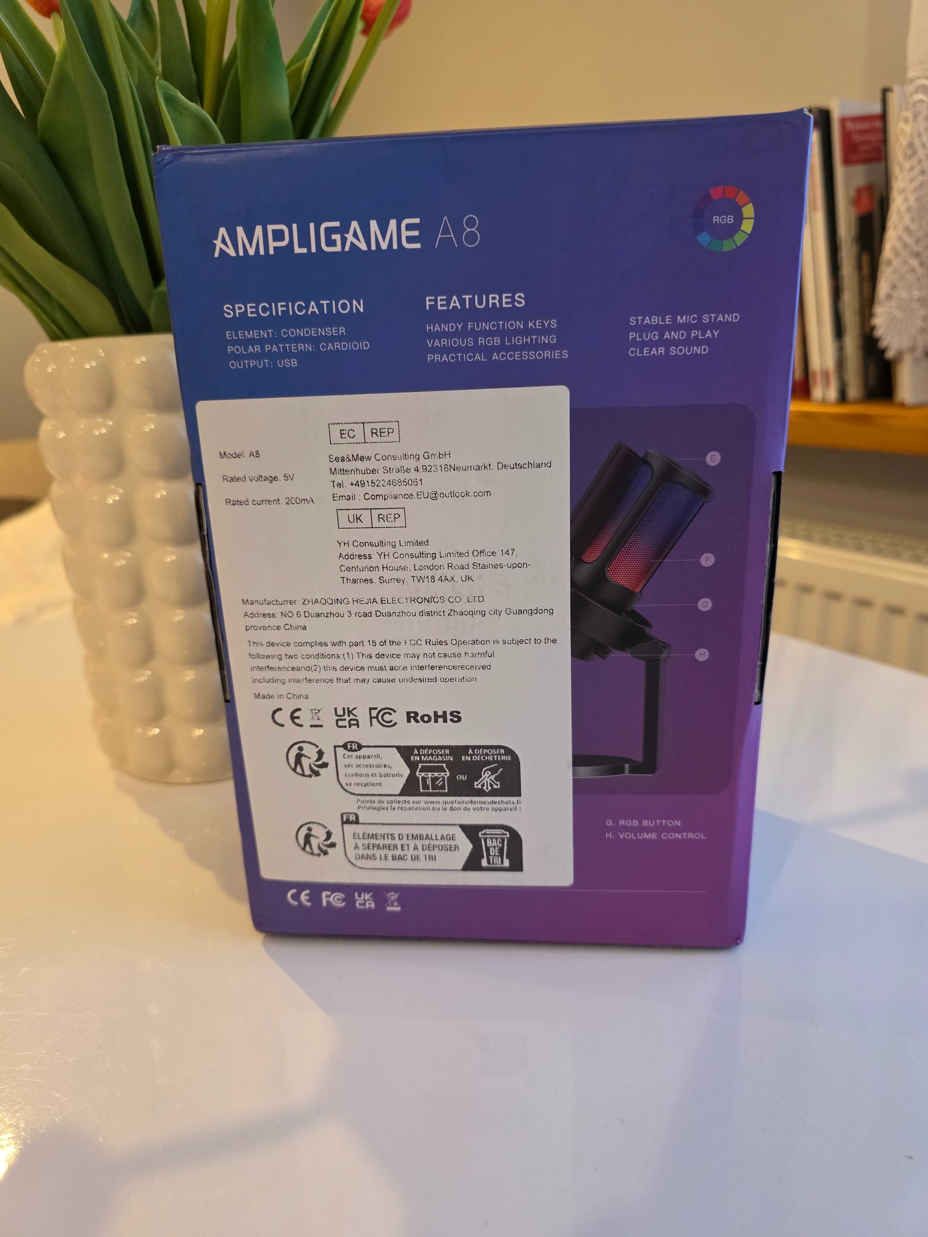 Mikrofon Kardioidalny Fifine A8 RGB Czarny