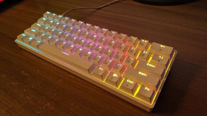 Teclado mecânico gk61 switch yellow