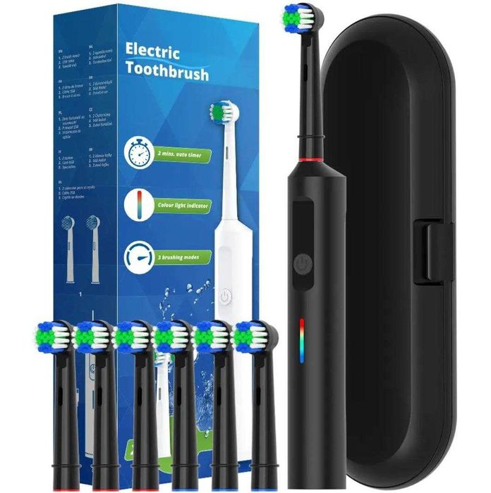 Електрична зубна щітка + кейс + 6 насадок