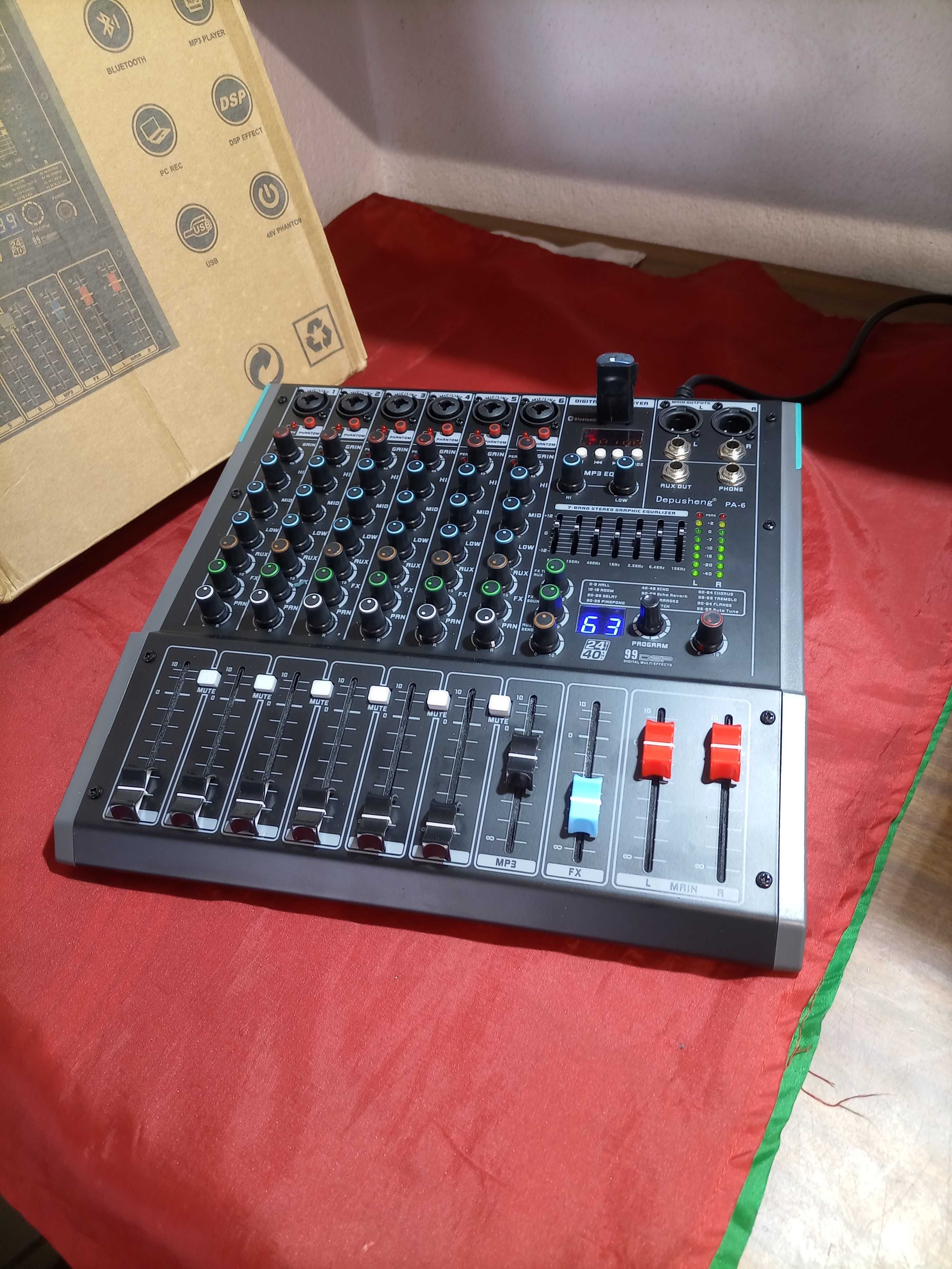 Mesa de Áudio 99 DSP USB Bluetooth Nova