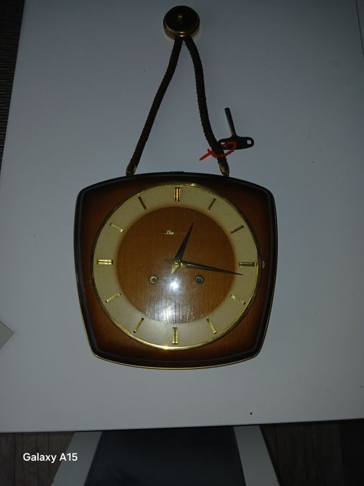 Stary Niemiecki nakręcany zegar Dugena  lata 60 te