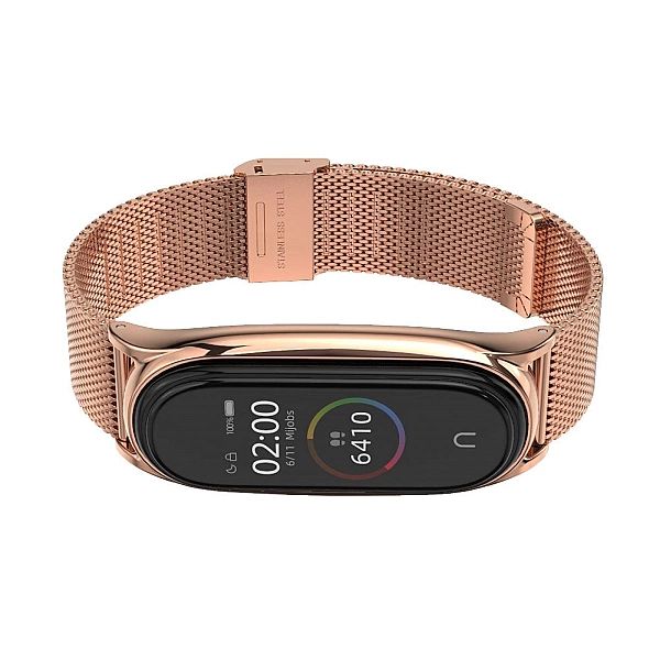 Tech-Protect Milaneseband Xiaomi Mi Smart Band 5 / 6 / 6 Nfc Rose Gold