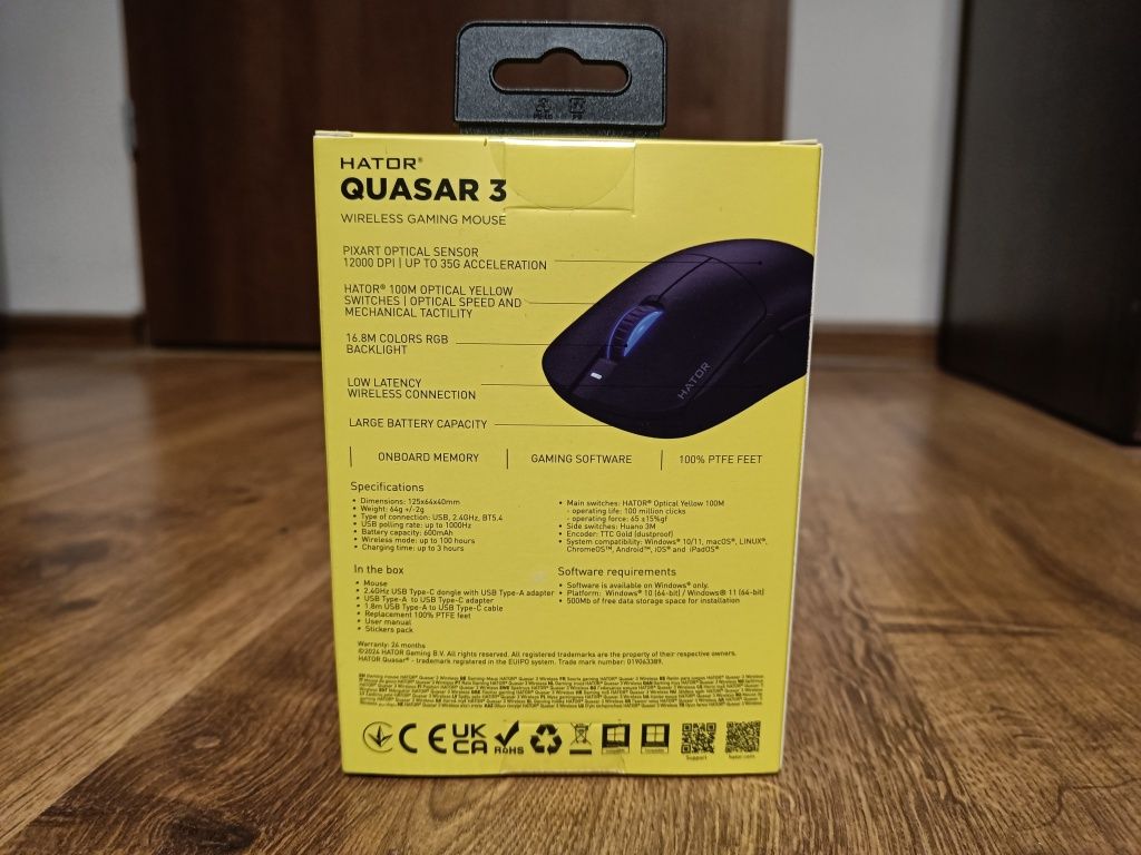 Mysz gamingowa HATOR Quasar 3 Wireless