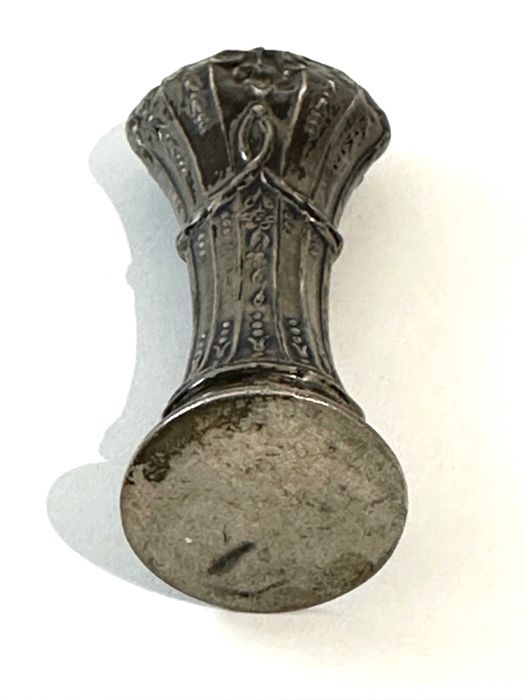 sinete antigo em prata, punção javali