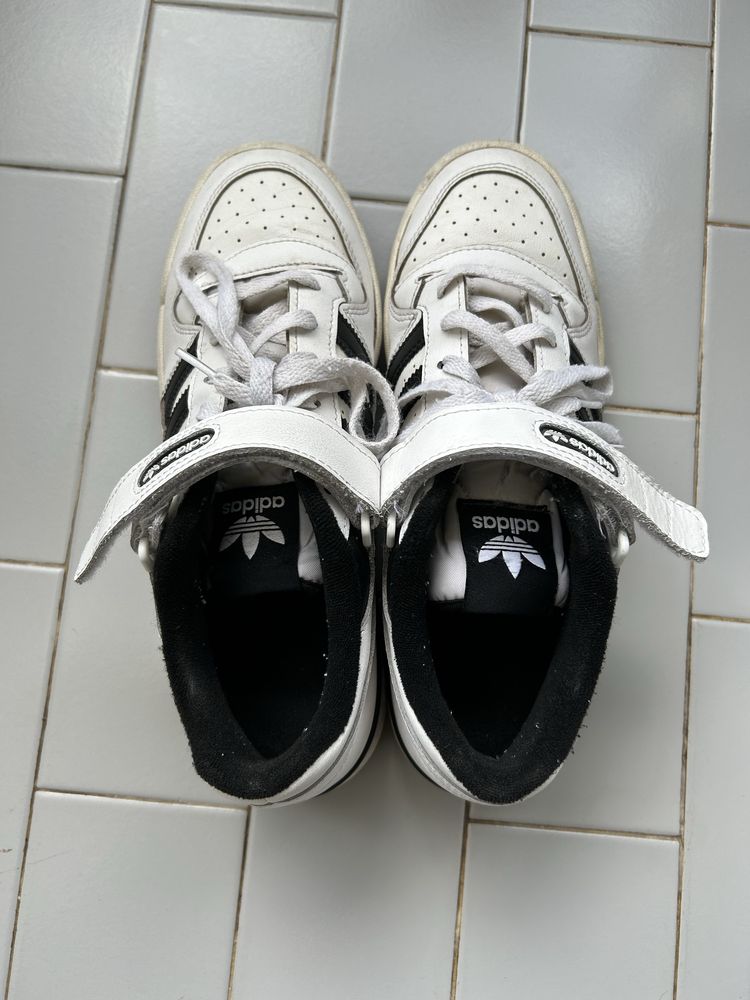 Adidas Forum Low Pretos C/velcro Tamanho 43 1/3