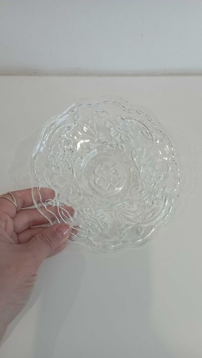 Pratos de Sobremesa | Vidro Transparente Trabalhado