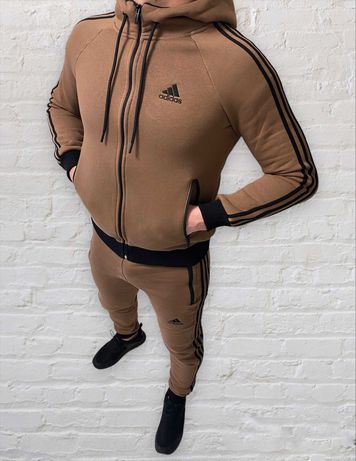 Зимовий чоловічий спортивний костюм Adidas Chocolate