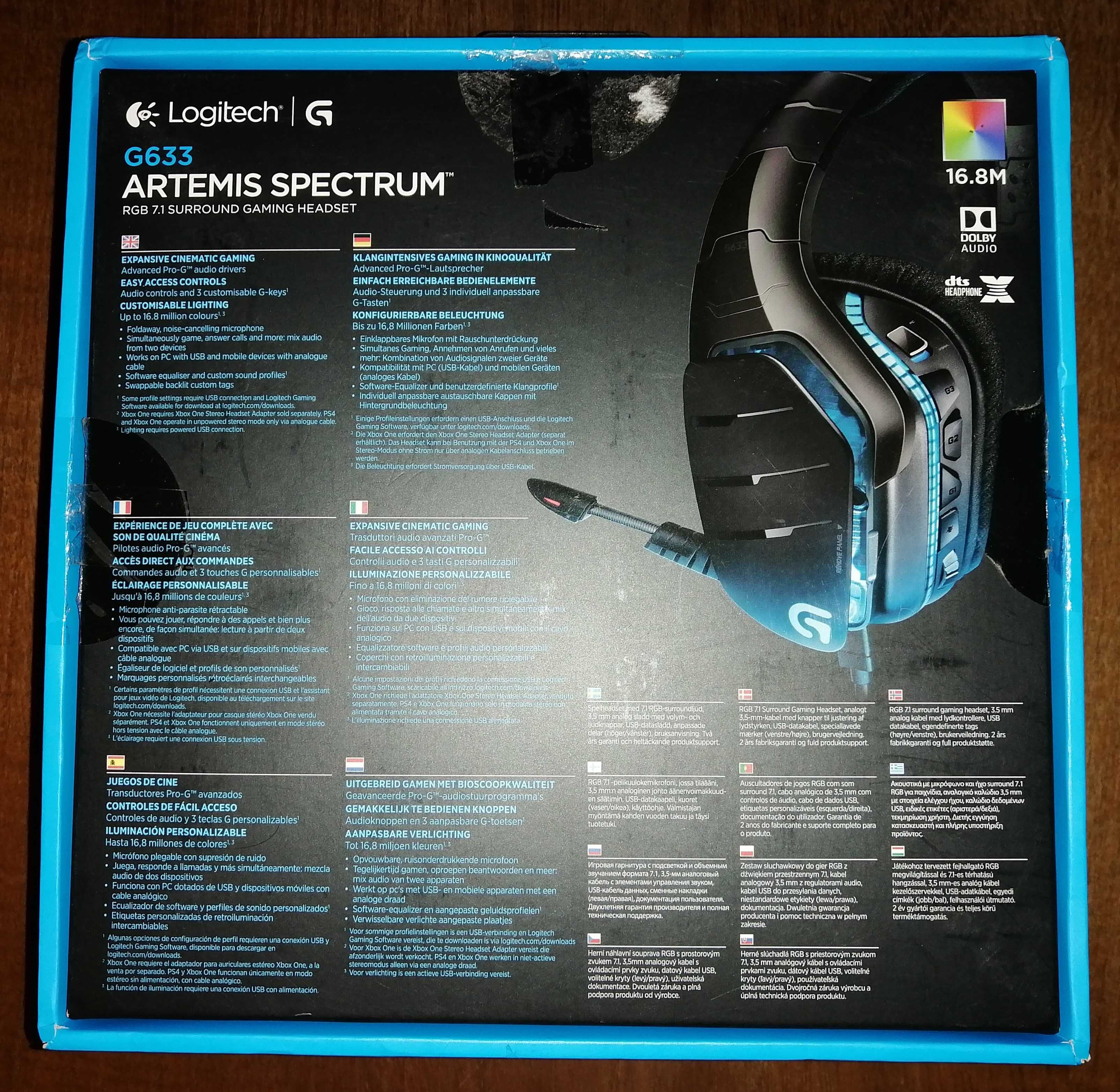 Headset Logitech G633 Surround Sound 7.1