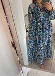 Reserved długa maxi Boho kwiecista sukienka oversize hippie L