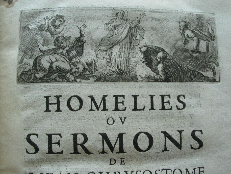 Starodruk Homélies ou Sermons de Saint Jean Chrysostome 1679