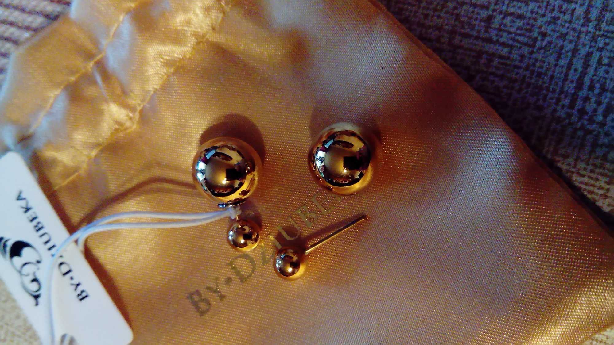 Kolczyki złote kulki Balls Steel and Shine