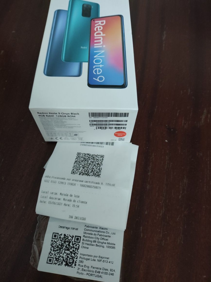 Redmi Note 9 Onix Black 4gb 128 gb