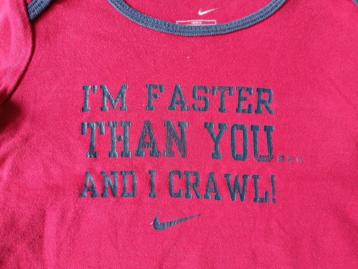 Body Nike z napisem z krótkim rękawem rozm. 18 m. (86).