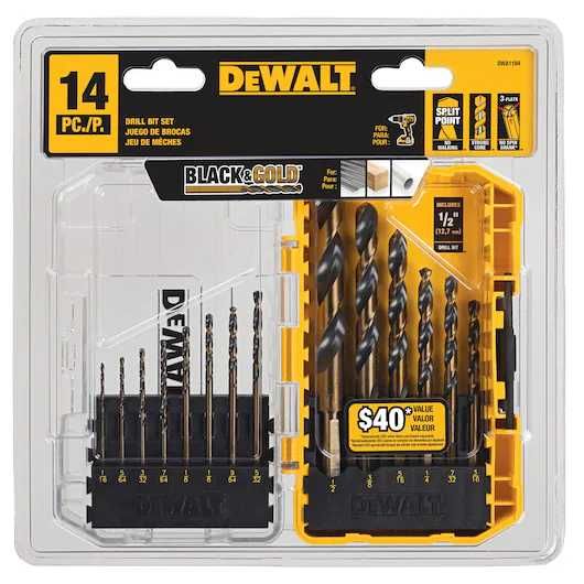 DeWALT DWA1184 набір сверл 14 шт BLACK&GOLD з США ОРИГІНАЛ