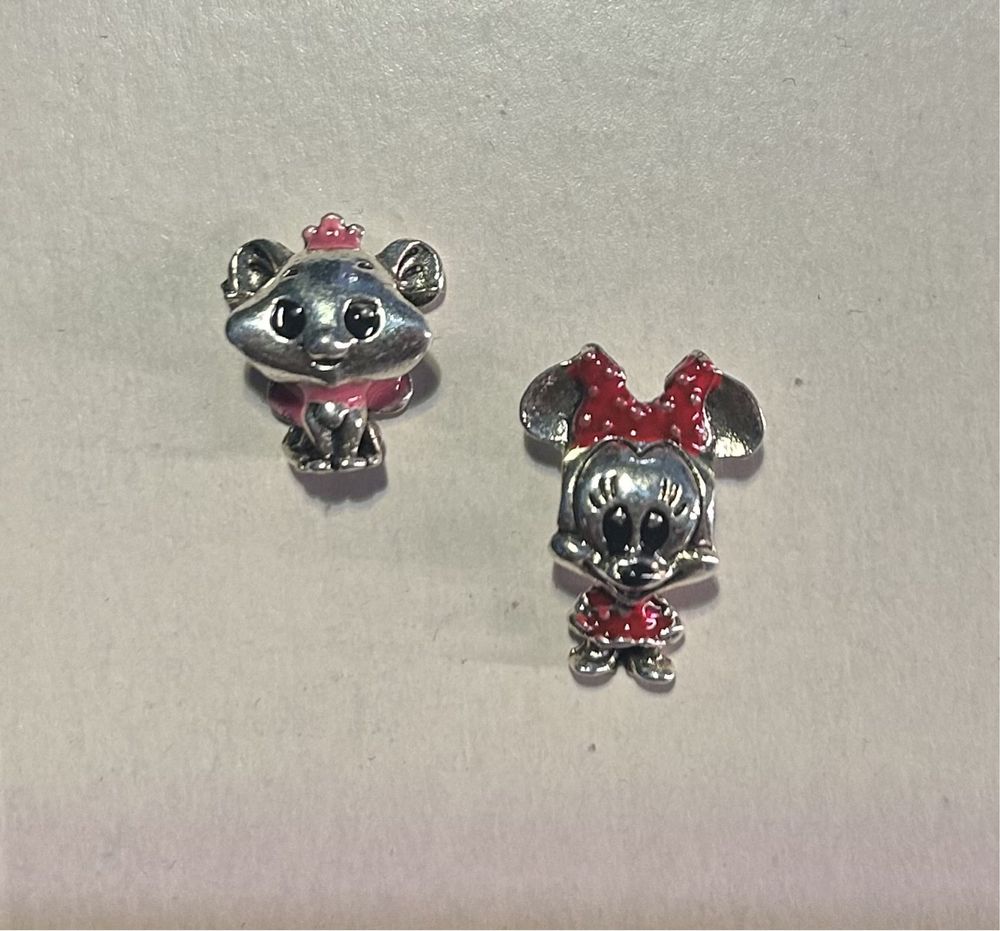 Charms Beads Pandora Disney kot Marie myszka Minnie