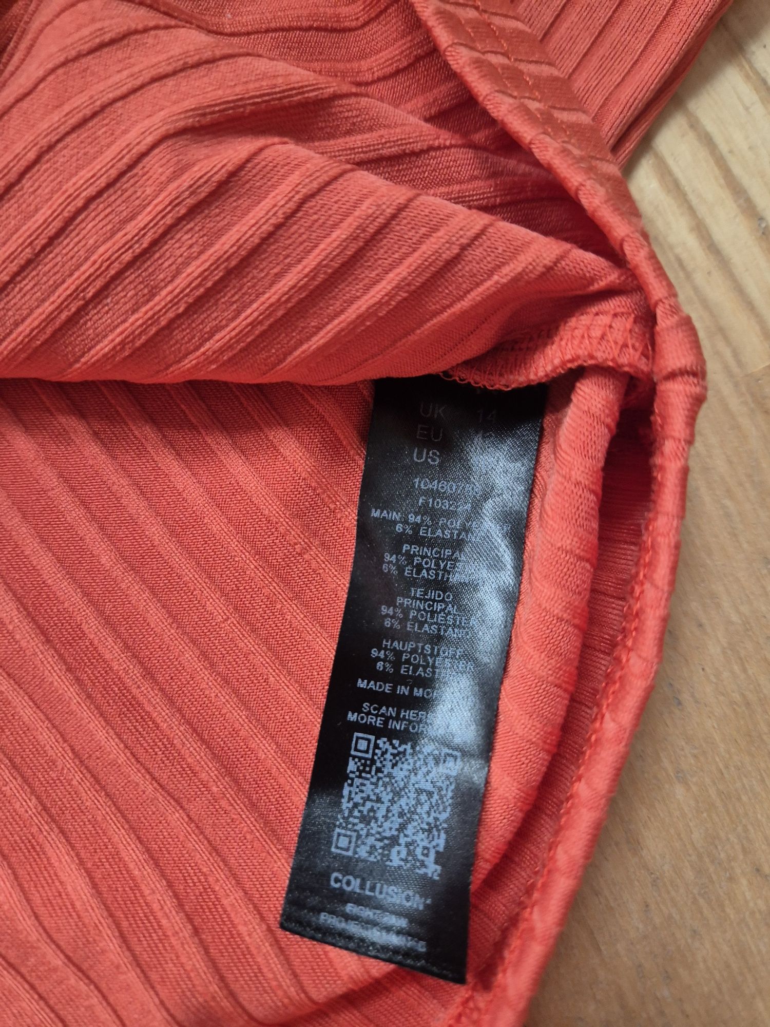 Bluzeczka pomarańczowa, top Collusion,r.XL
