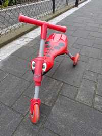 Rowerek trójkołowy biedronka dla małych dzieci, czerwony, składany