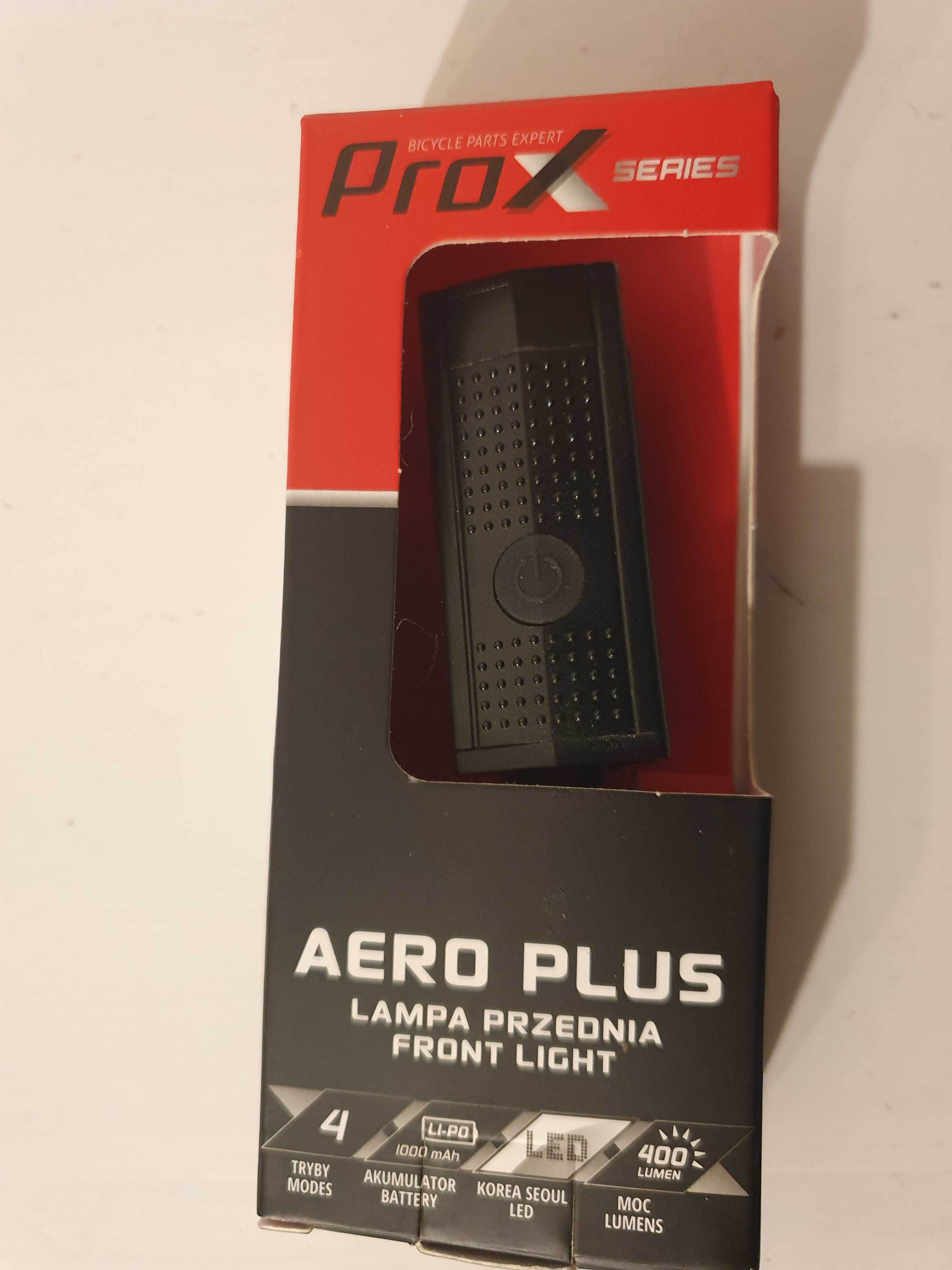 Nowa lampa rowerowa LED aero plus, prox series 4 tryby daleki zasięg
