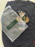 Sweter Polo Ralph Lauren miś bear niebieski stylowy size L
