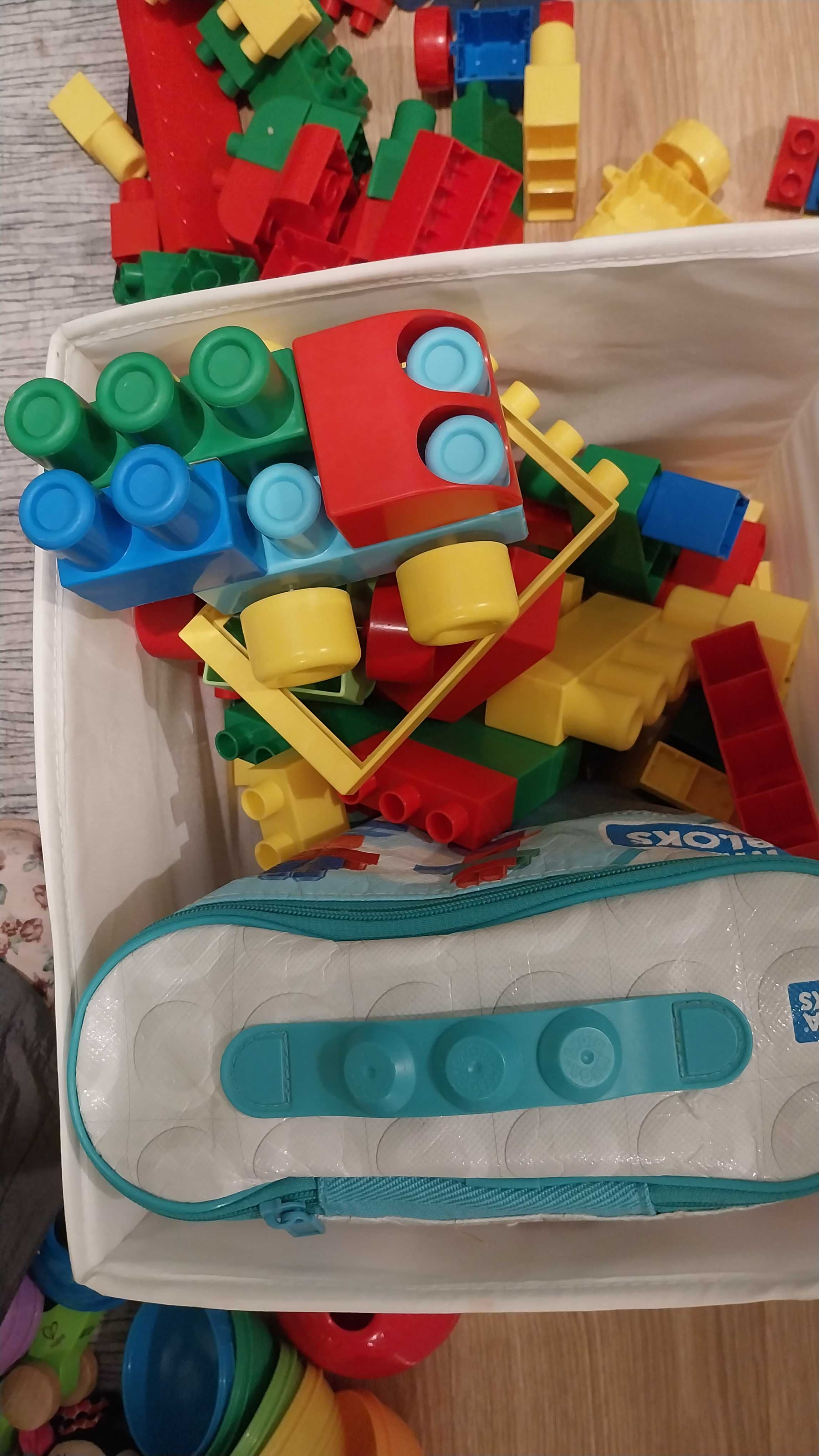 Klocki duży zestaw fisher price mega blocks 60 + wader