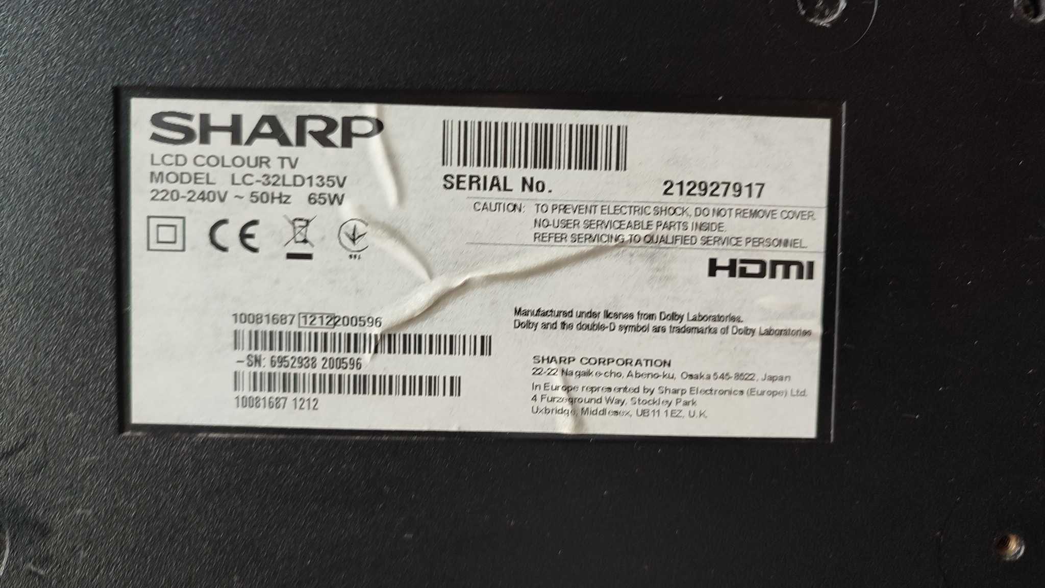 Sprzedam Telewizor SHARP LC-32LD135V stan bardzo dobry.