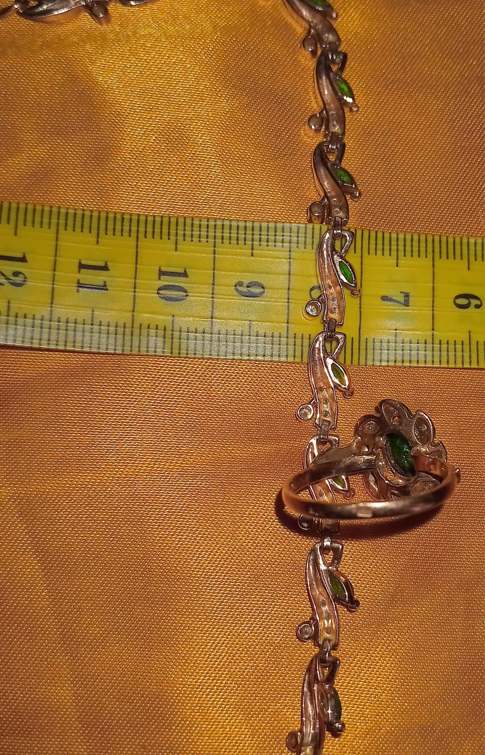 Антикварний золотий набір браслет і каблучка раритетні