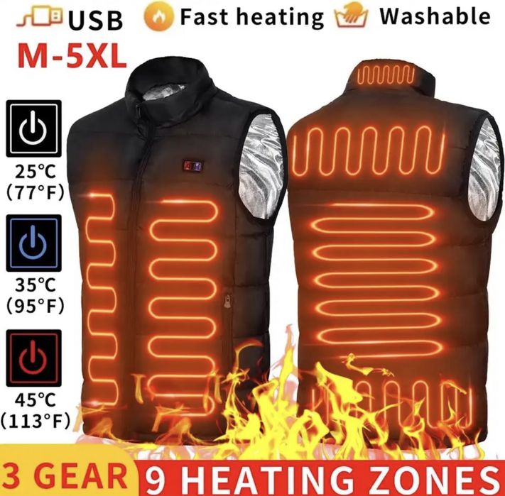 Жилетка с подогревом  9-15-21 зон размер М ,L,XL,XXXL для ЗСУ.