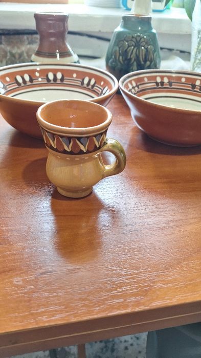 Тарелка кувшинчик глиняный