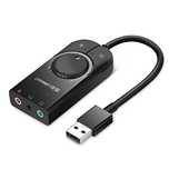 Ugreen zewnętrzna karta dzwiękowa muzyczna adapter USB - 3,5 mm mini j