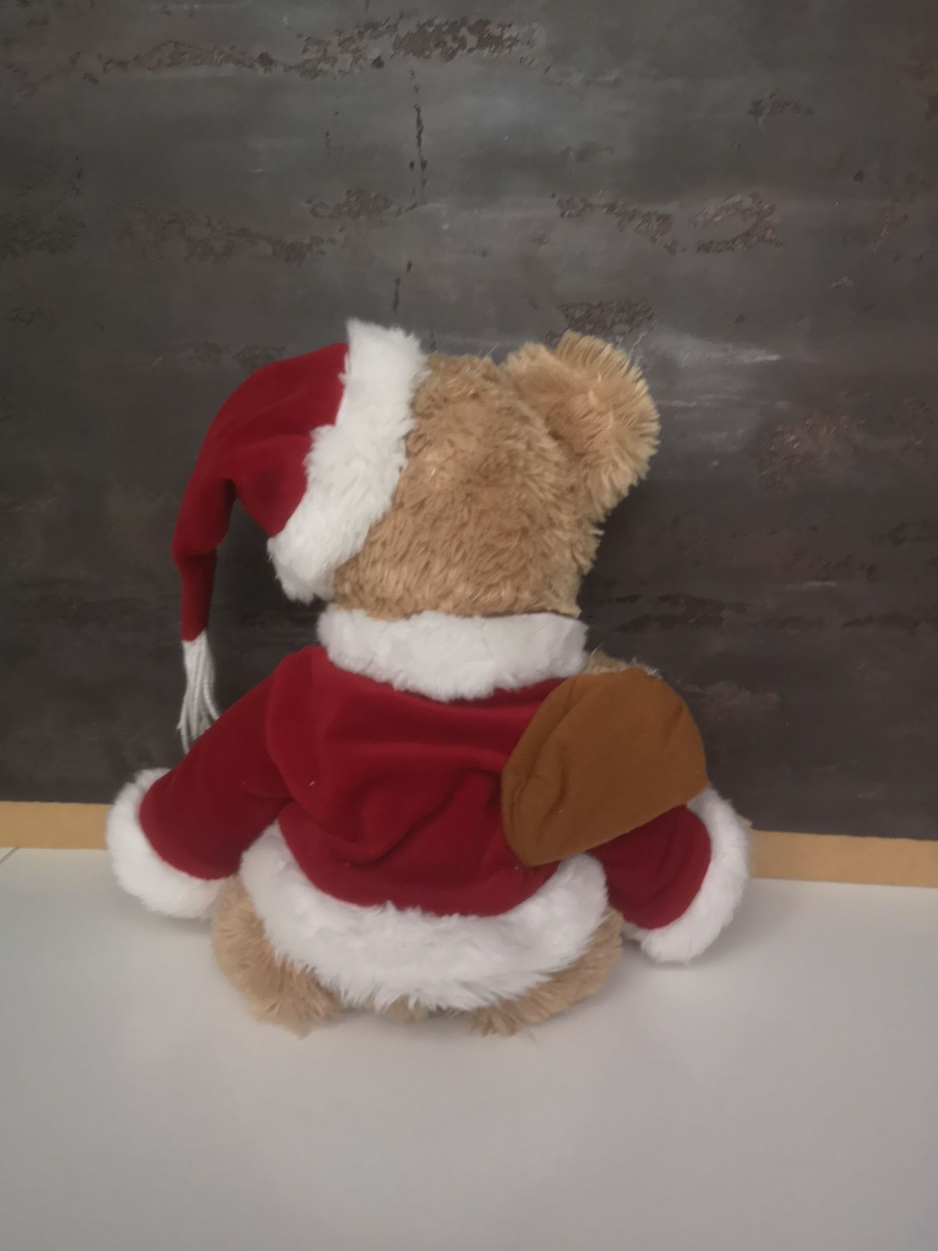 Мягкая новогодняя игрушка мишка медведь Санта Клаус дед мороз новый го
