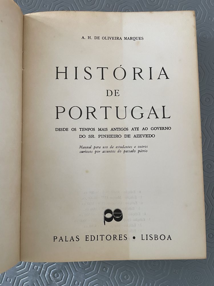 António Oliveira Marques - História de Portugal