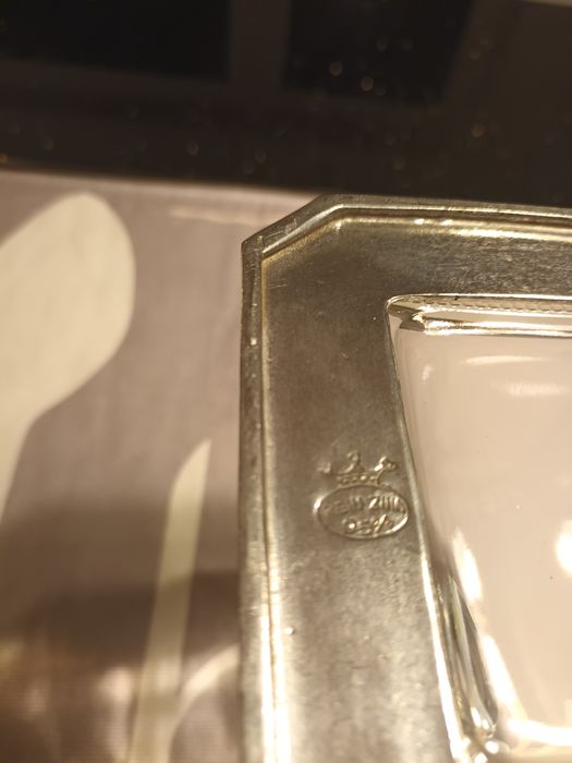 Włoska Karafka do Whisky  okuta srebrem