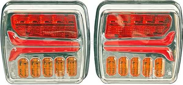 Zestaw lamp LED tylnych, 12-24V  7-pin  przewód 7.5 m Kramp