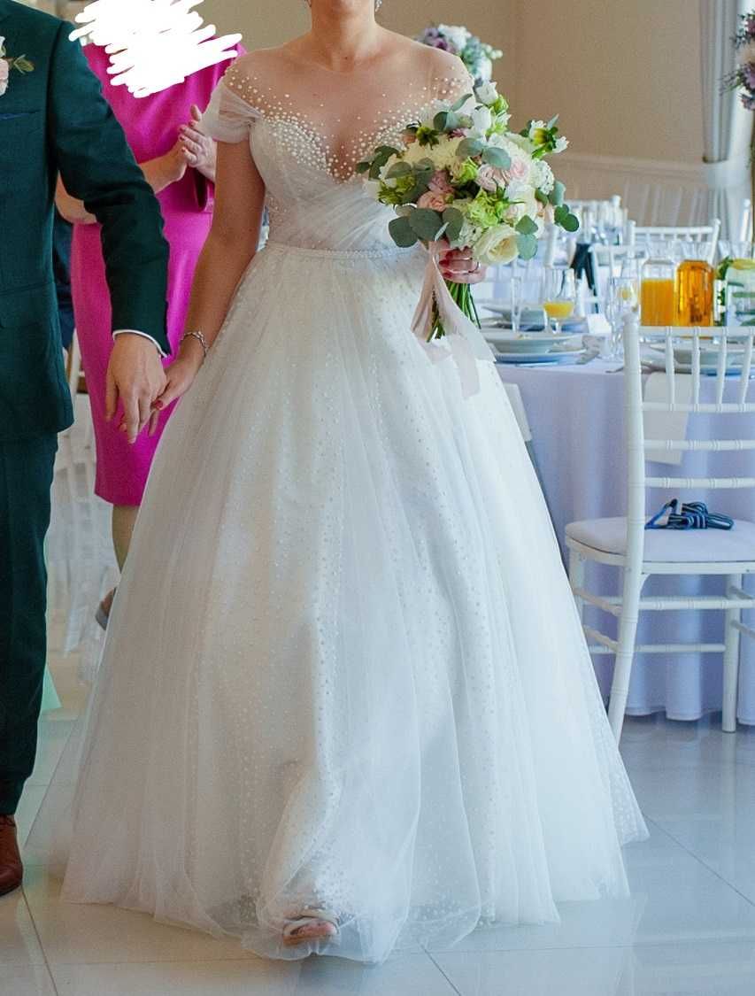 Suknia ślubna Madonna Milla Nova Elsa S 34/36 z perełkami