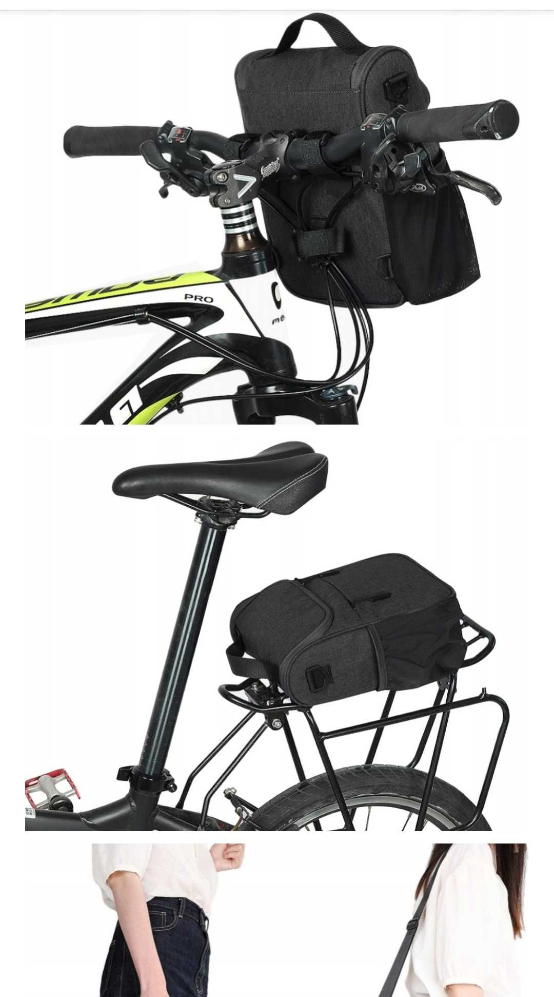 Sakwa na kierownice torba 2w1 rowerowa