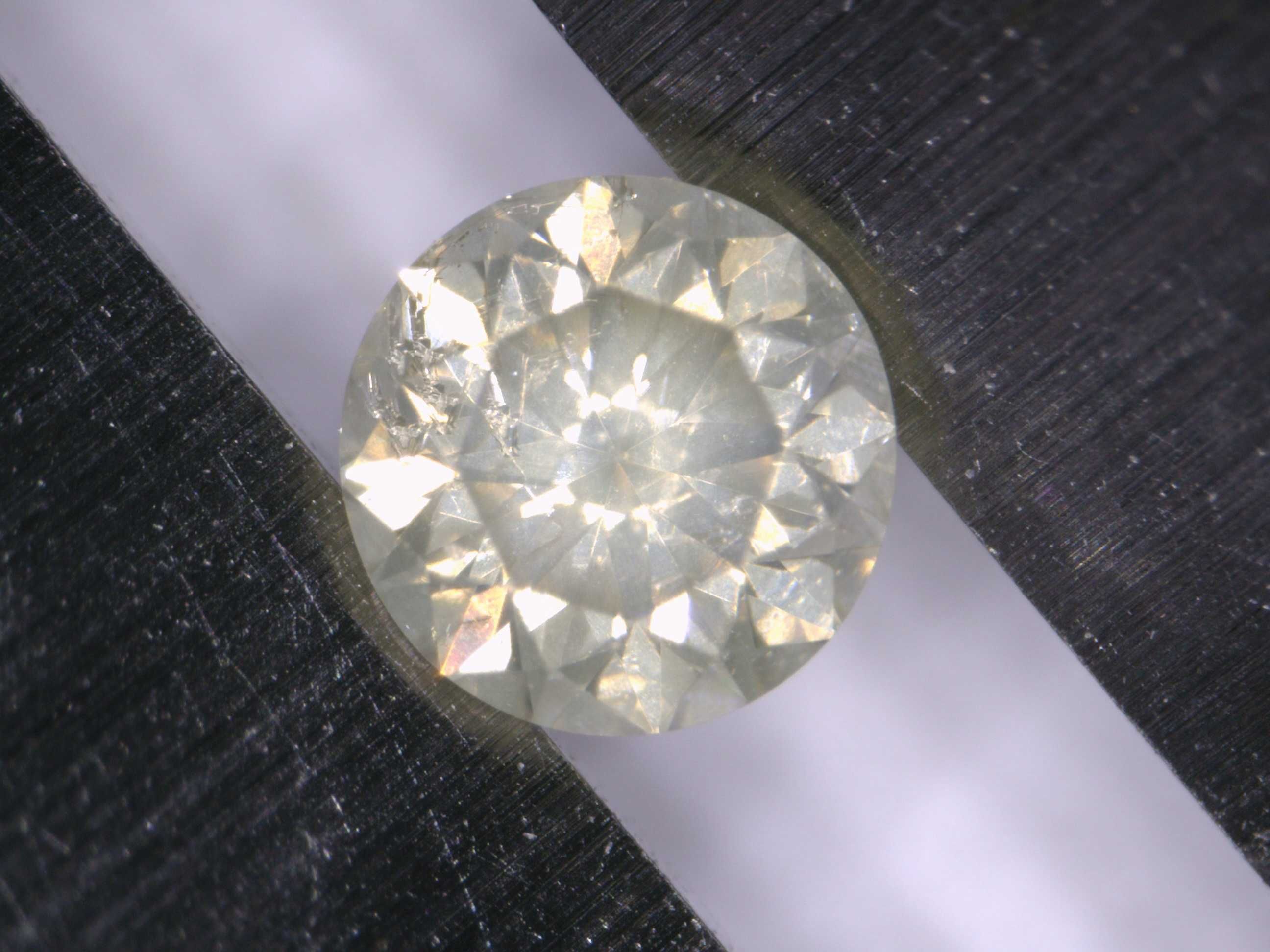 Naturalny Diament 0.07ct Żółty Brylant I1