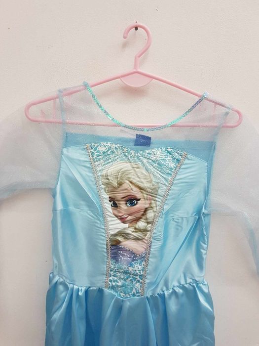 Sukienka przebranie Elsa Kraina Lodu rozmiar 146 152 cm. GP019