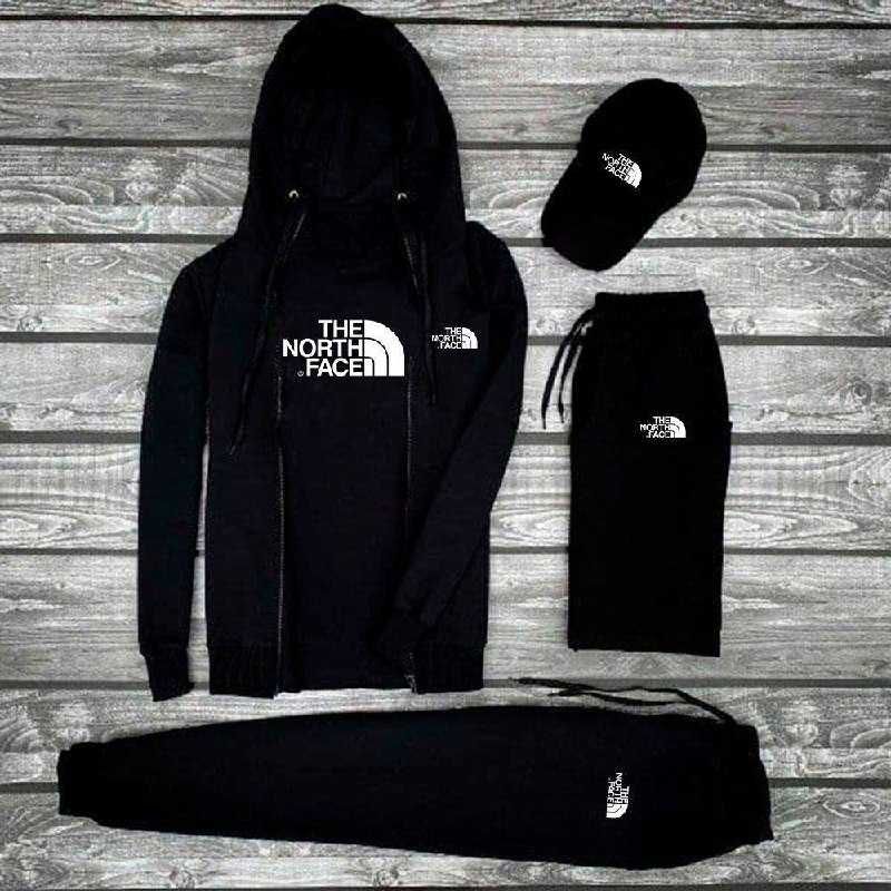 Комплект ТНФ TNF 5в1  | Костюм, футболка, кепка, шорти норд фейс