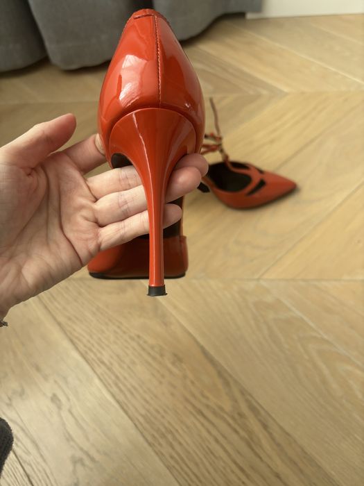 Італійські коралові ( червоні) човники мері джейн Giorgio Fabiani 37