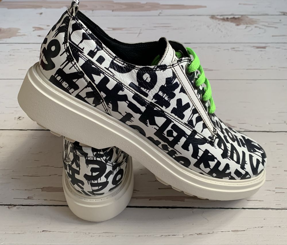 Damskie Sneakersy Geox x Raul 33 Graffiti 39 Skóra Uniakt Nowe !