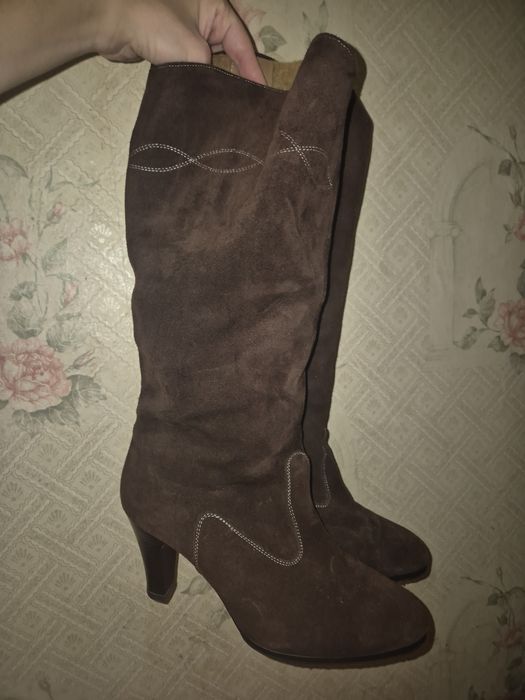 Сапоги женские 40р, замша