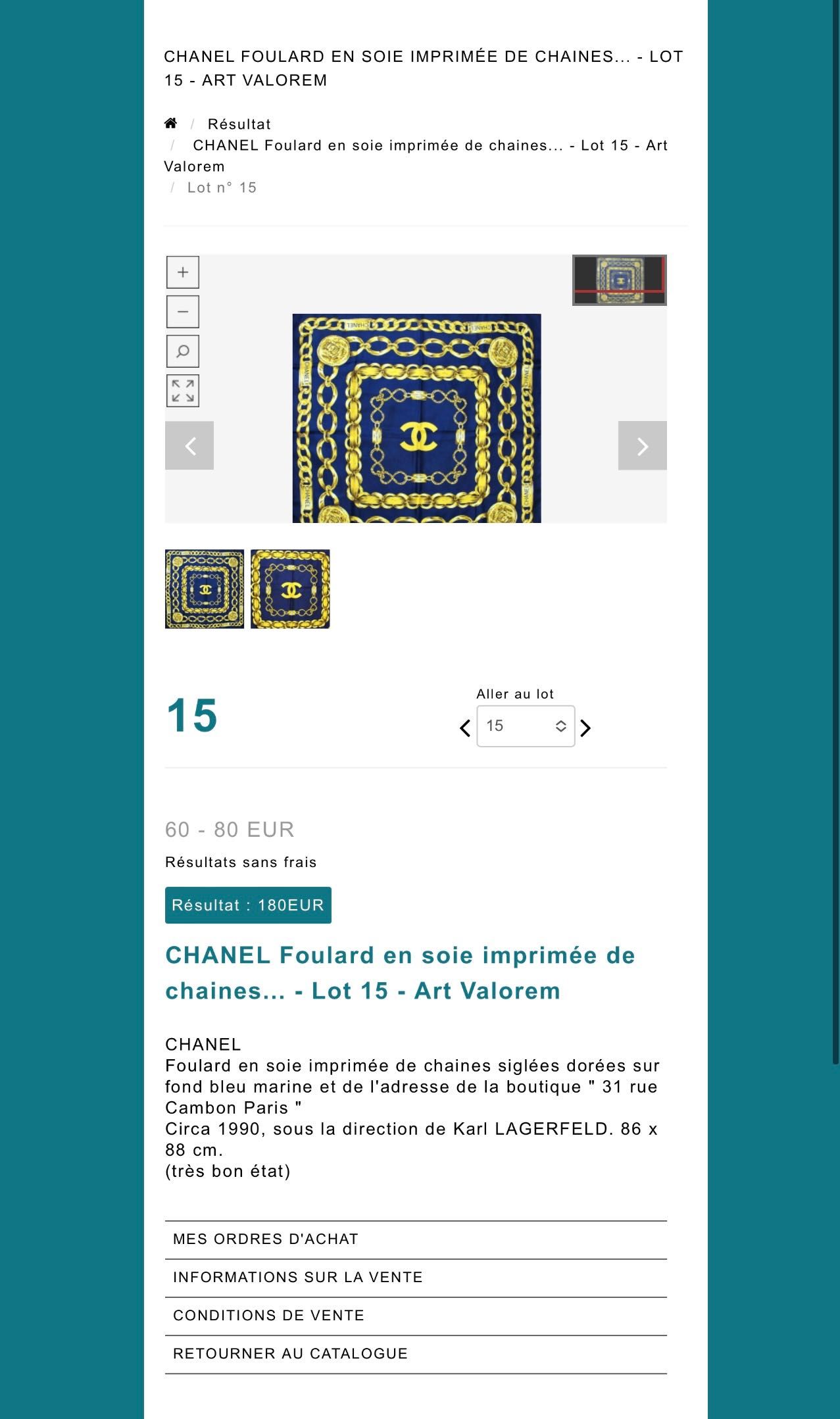 Apaszka Chanel vintage
