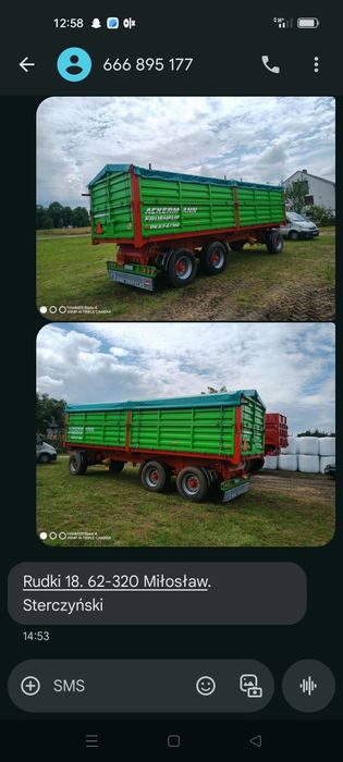 Plandeka na przyczepę rolniczą,plandeki,plandeka na d47,brandys, Krone